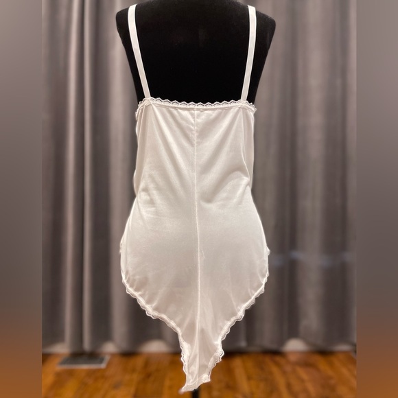 Vintage Pink Lady white nylon teddy bodysuit - Picture 5 of 14